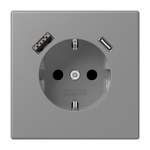 Розетка 2K+З USB Typ AC Jung LC1520-15CA203