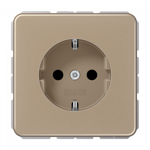 Розетка 2K+З со шторками Jung CD1520KIGB