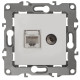 Розетка комбинированная RJ45+TV Эра 12-3110-01 Б0027441