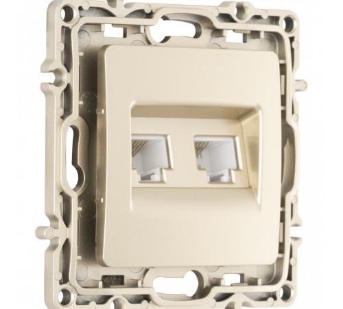 Розетка телефонная RJ11 + компьютерная RJ45 Arte Milano 217.44-1.shampan Розетка телефонная RJ11 + компьютерная RJ45 Arte Milano 217.44-1.shampan