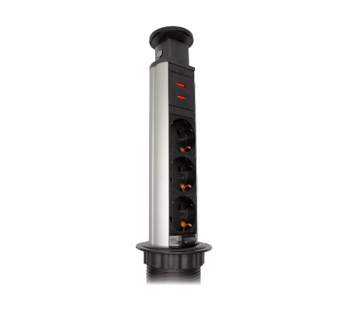 Блок розеток 105S (J) (3 секции + 2 USB) Mebax 00-00003151 Блок розеток 105S (J) (3 секции + 2 USB) Mebax 00-00003151