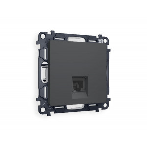 Комплект механизма телефонной розетки RJ-11(4P4C) со шторкой Ambrella Volt Alfa MA912030
