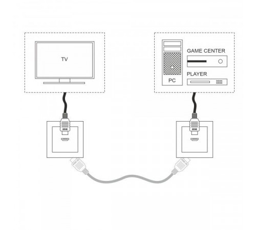 Розетка HDMI Werkel черный матовый 4690389157066 W1186008 a051601 Розетка HDMI Werkel черный матовый 4690389157066 W1186008 a051601