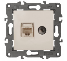 Розетка RJ45+TV Эра 14-3110-02 Б0034315