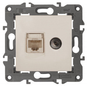 Розетка RJ45+TV Эра 14-3110-02 Б0034315