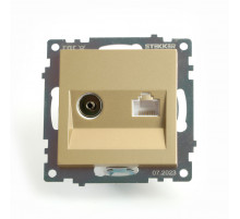 Розетка TV + компьютерная RJ-45 Stekker Катрин GLS00-7106-08 49230