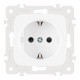 Розетка с заземлением и шторками Arte Milano 205.40-1.white