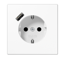 Розетка 2K+З USB Typ A Jung LS1520-18AWW