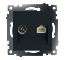 Розетка телевизионная и компьютерная RJ-45 Feron GLS00-7106-05 Катрин 49182