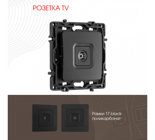 Розетка TV Arte Milano 217.43-1.black Розетка TV Arte Milano 217.43-1.black