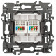 Розетка компьютерная двойная RJ45 Эра 12-3108-16 Б0065665