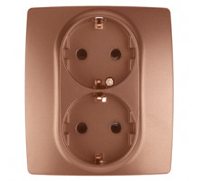 Розетка 2P+E Schuko со шторками Эра 12-2104-14 Б0019333
