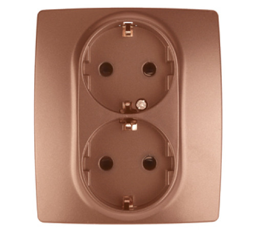 Розетка 2P+E Schuko со шторками Эра 12-2104-14 Б0019333