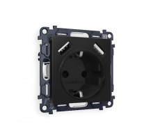 Комплект механизма розетки 2USB A+A 18W (быстрая зарядка) с/з Ambrella Volt Alfa MA809010