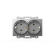 Розетка двухместная с заземлением ELBI Zena Vega 609-011000-907