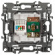 Розетка комбинированная RJ45+TV Эра 12-3110-01М Б0065691