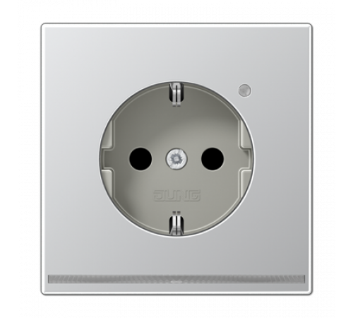 Розетка Schuko с LED подсветкой Jung AL1520-OLNW