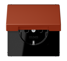 Розетка 2K+З с крышкой Jung LC1520BFKL232