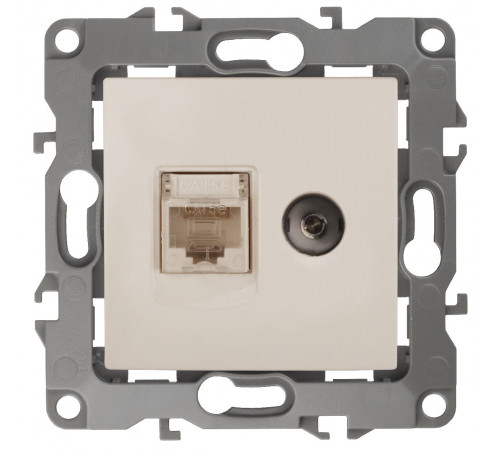 Розетка комбинированная RJ45+TV Эра 12-3110-02 Б0027442 Розетка комбинированная RJ45+TV Эра 12-3110-02 Б0027442