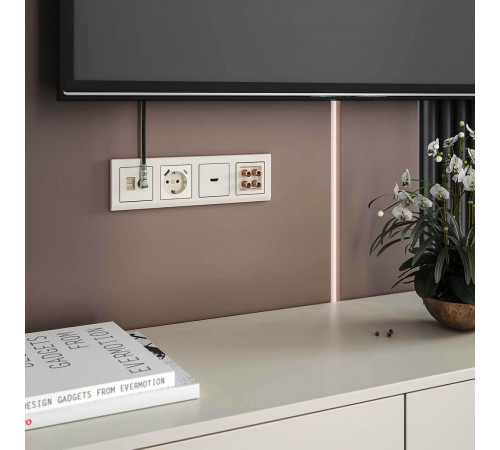 Розетка Werkel с быстрой зарядкой USB Type A+С слоновая кость W1171703 4690389176425 Розетка Werkel с быстрой зарядкой USB Type A+С слоновая кость W1171703 4690389176425
