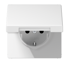 Розетка 2K+З с крышкой Jung LS1521KLWW