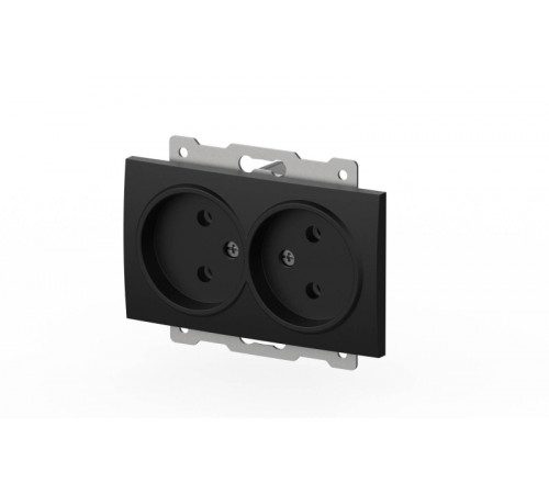 Розетка двухместная без заземления ELBI Zena Vega 609-014800-908 Розетка двухместная без заземления ELBI Zena Vega 609-014800-908