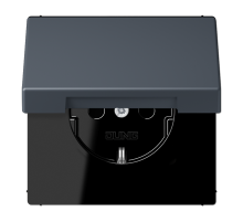 Розетка 2K+З с крышкой Jung LC1520BFKL262