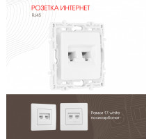Розетка RJ45 Arte Milano 217.45-2.white