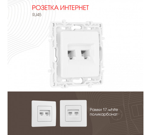 Розетка RJ45 Arte Milano 217.45-2.white Розетка RJ45 Arte Milano 217.45-2.white