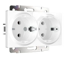 Розетка двойная с заземлением Werkel белый W1172001 4690389155352