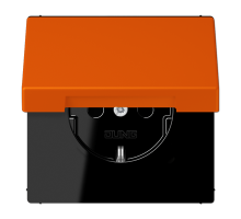 Розетка 2K+З с крышкой Jung LC1520BFKL260