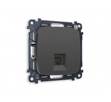 Комплект механизма телефонной розетки RJ-11(4P4C) со шторкой Ambrella Volt Omega MO912030