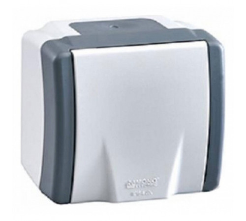 Розетка на 1 пост без заземления Mono Electric Octans IP54 16A 250В бело-серый 154-020006-116 Розетка на 1 пост без заземления Mono Electric Octans IP54 16A 250В бело-серый 154-020006-116