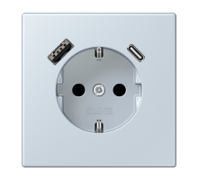 Розетка 2K+З USB Typ AC Jung LC1520-15CA209