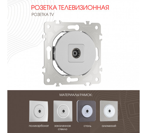 Розетка TV Arte Milano 202.43-1.silver