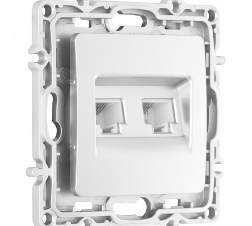 Розетка телефонная RJ11 + компьютерная RJ45 Arte Milano 217.44-1.silver Розетка телефонная RJ11 + компьютерная RJ45 Arte Milano 217.44-1.silver