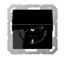 Розетка Schuko с крышкой Jung A1520BFKLSW