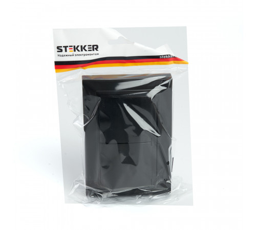 Розетка 2-местная с/з с крышкой Stekker Эрна PST16-9015-03 49138 Розетка 2-местная с/з с крышкой Stekker Эрна PST16-9015-03 49138