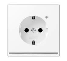 Розетка Schuko с LED подсветкой Jung LS1520-OWWMLNW