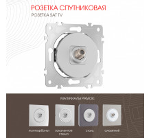 Розетка спутниковая SAT TV Arte Milano 202.42-1.silver