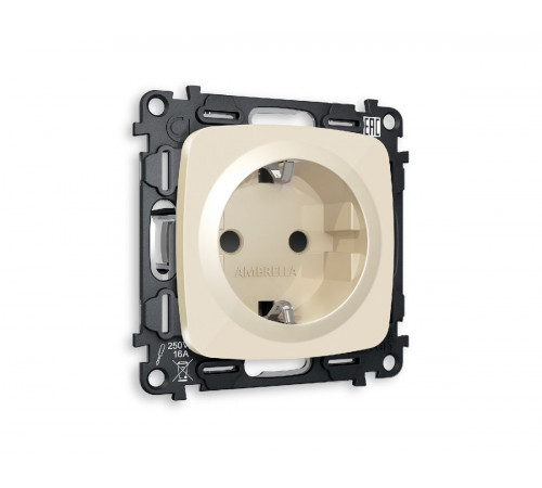 Комплект механизма розетки с/з со шторками Ambrella Volt Omega MO307010