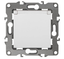 Розетка ЭРА 12 2P E Schuko со шторками с крышкой 16A 250V 12-2003-01 Б0038806