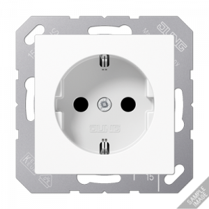 Розетка штепсельная Schuko Jung CD1520EDVPLBR
