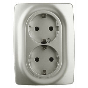 Розетка 2x2P+E Schuko Эра 12-2106-15 Б0031237