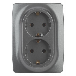 Розетка 2x2P+E Schuko Эра 12-2106-12 Б0031234