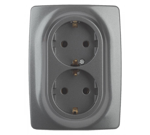 Розетка 2x2P+E Schuko Эра 12-2106-12 Б0031234
