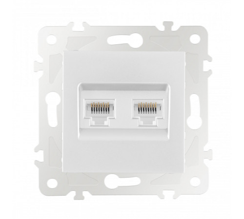 Розетка двойная RJ45 Arte Milano 203.45-2.white Розетка двойная RJ45 Arte Milano 203.45-2.white