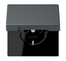 Розетка 2K+З с крышкой Jung LC1520BFKL202