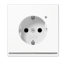 Розетка Schuko с LED подсветкой Jung LS1520-OWWLNW