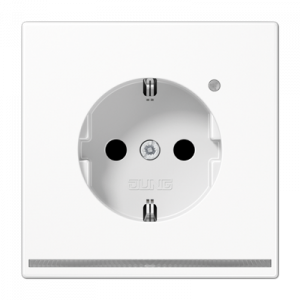 Розетка Schuko с LED подсветкой Jung LS1520-OWWLNW